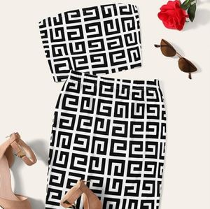 Black &White Two Piece Skirt